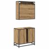 vidaXL Bathroom Furniture Set 2 pcs Artisan Oak Engineered Wood