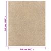 vidaXL Rug ZIZUR 240x340 cm Jute Look Indoor and Outdoor
