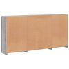 vidaXL Sideboard with LED Lights Grey Sonoma 202x37x100 cm