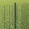 vidaXL Fence with Post Green 1.4 x 50 m Steel and PVC