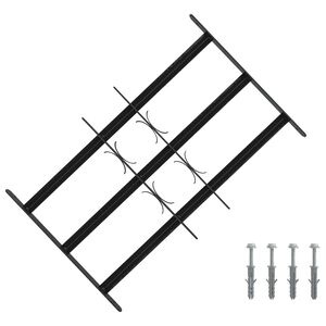 vidaXL Security Grille for Windows with 3 Crossbars 3 pcs 43-74 cm