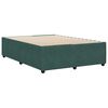vidaXL Bed Frame without Mattress Dark Green 140x200 cm Velvet