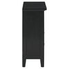 vidaXL Bedside Cabinet Black 60x30x75 cm Solid Wood Mahogany