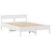 vidaXL Bookcase Bed without Mattress White 120x200cm Solid Wood Pine
