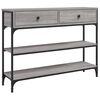 vidaXL Console Table | Grey sonoma | Engineered wood, metal | 100x25x75 cm