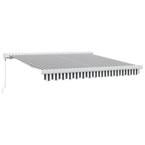 vidaXL Retractable Awning Anthracite and White 3x2.5m Fabric&Aluminium