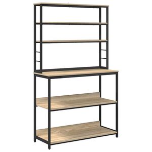 vidaXL Kitchen Shelf 5-Tier 100 x 40 x 168 cm Engineered Wood