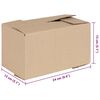 vidaXL Folding Box 50 pcs Natural 24 x 13 x 13 cm Cardboard