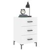 vidaXL Bedside Cabinet White 40x40x66 cm Engineered Wood