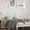 vidaXL Metal Replace Headboard White 180 cm