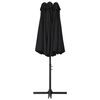 vidaXL Garden Parasol with Aluminium Pole 460x270 cm Black