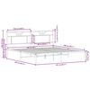 vidaXL Bed Frame without Mattress Smoked Oak 160x200 cm Engineered Wood