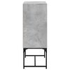 vidaXL Side Cabinet with Glass Doors Concrete Grey 69x37x100 cm