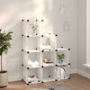 vidaXL Storage Cube Organiser with 9 Cubes Transparent PP