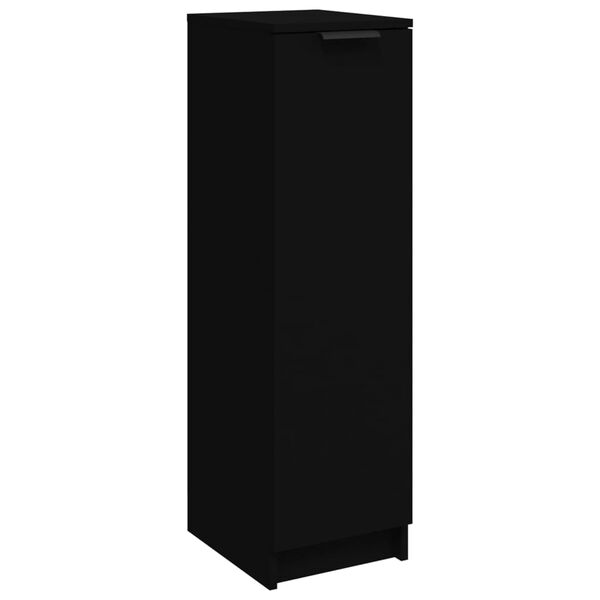 vidaXL Shoe Cabinet Black 30x35x100 cm Engineered Wood
