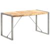 vidaXL Dining Table 140x70x75 cm Solid Rough Mango Wood