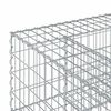 vidaXL Gabion Raised Bed Silver 80 x 80 x 40 cm Galvanised Steel