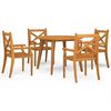 vidaXL 5 Piece Garden Dining Set Solid Wood Acacia