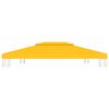 vidaXL 2-Tier Gazebo Top Cover 310 g/m² 4x3 m Yellow