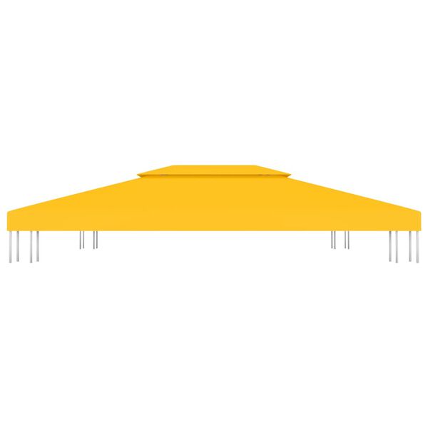 vidaXL 2-Tier Gazebo Top Cover 310 g/m² 4x3 m Yellow