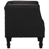 vidaXL Tub Chair Black Real Goat Leather