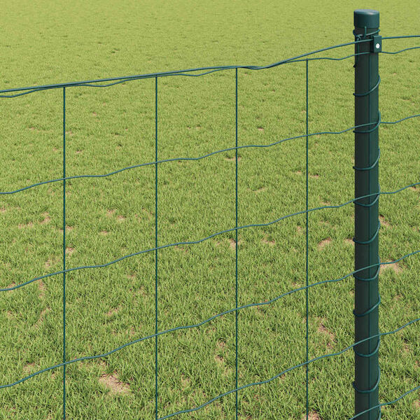 vidaXL Euro Fence Green 0.4 x 50 m PVC-coated iron