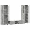 vidaXL TV Cabinet Set with Drawer FLORIN Concrete Grey Engineered Wood