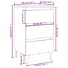 vidaXL Bed Cabinet with Metal Legs White 40x35x69 cm