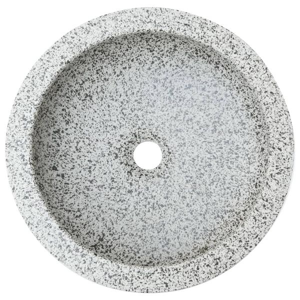 vidaXL Countertop Basin Grey Round &Phi;41x14 cm Ceramic