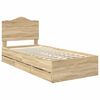 vidaXL Bed Frame with Drawer Sonoma Oak 75 x 190 cm Engineer Wood
