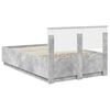 vidaXL Bed Frame Concrete Grey 135 x 190 cm Engineered Wood