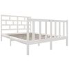 vidaXL Bed Frame without Mattress White Solid Wood Pine Small Double
