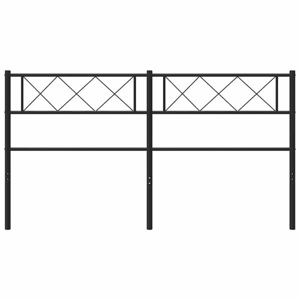 vidaXL Metal Replace Headboard Black 135 cm