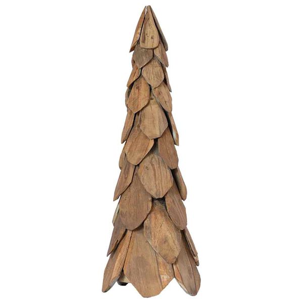 vidaXL Christmas Tree with Stand Brown 80 cm Solid teak wood