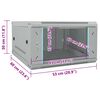 vidaXL Network Cabinet with Storage Grey 53 x 60 x 30 cm Steel
