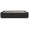 vidaXL Bed Frame without Mattress Black 180x200 cm Super King