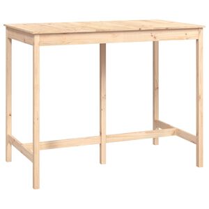 vidaXL Bar Table 140x80x110 cm Solid Wood Pine