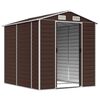 vidaXL Garden Shed Brown 191x215x198 cm Galvanised Steel