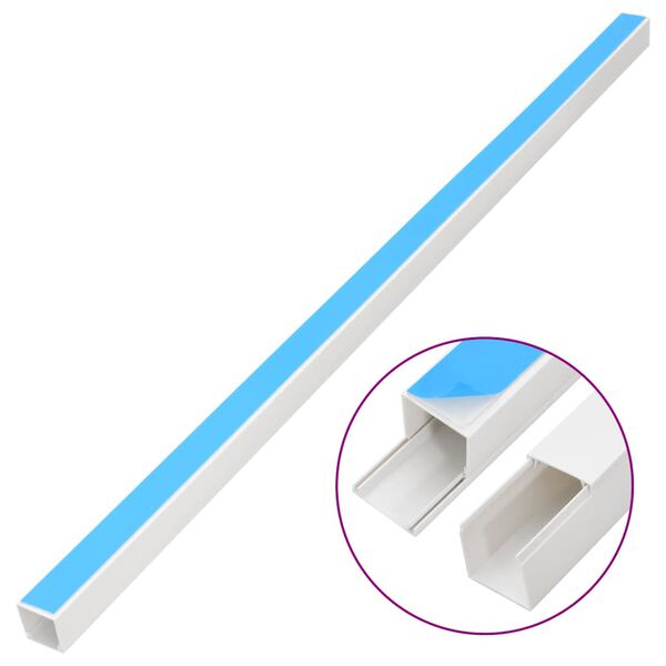 vidaXL Cable Trunking Self-Adhesive 40x40 mm 10 m PVC