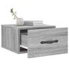 vidaXL Wall-mounted Bedside Cabinet Grey Sonoma 35x35x20 cm