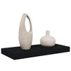 vidaXL Floating Wall Shelf Black 50x23x3.8 cm MDF