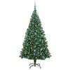 vidaXL Upside-down Artificial Pre-lit Christmas Tree with Ball Set PVC