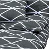 vidaXL Duvet Cover Set Grey 200x200 cm Cotton