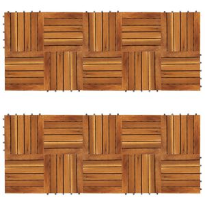 vidaXL Decking Tiles Vertical Pattern 30 x 30 cm Acacia Set of 20