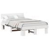 vidaXL Bed Frame with Headboard White 120 x 200 cm Solid Pine Wood