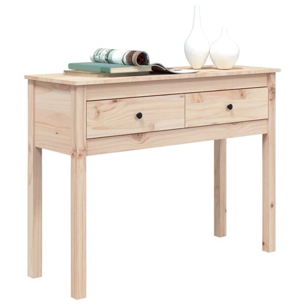 vidaXL Console Table 100x35x75 cm Solid Wood Pine