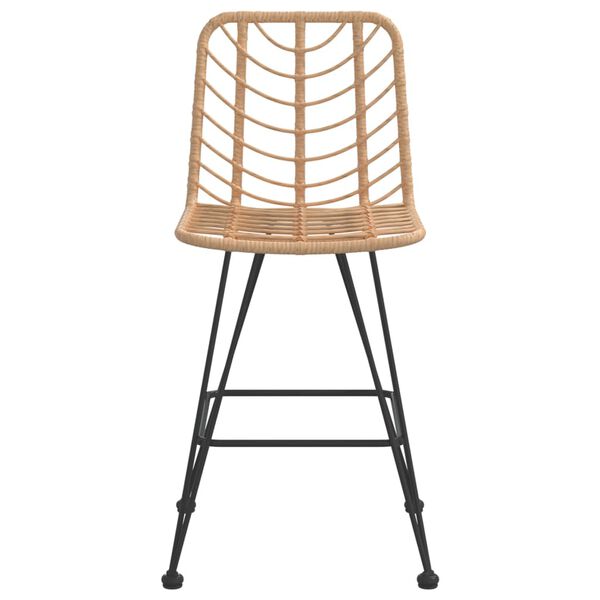 vidaXL Bar Stools 2 pcs 45x56x103.5 cm PE Rattan and Steel