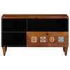 vidaXL TV Cabinet with Shelf Walnut 80 x 33.5 x 46 cm Solid Mango Wood