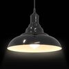 vidaXL Pendant Lamp Height Adjustable E27 Gloss Dark Blue Ø 31 cm Metal