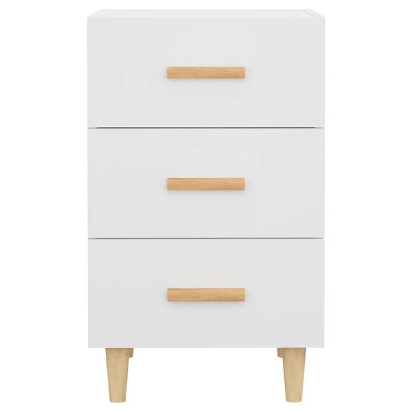 vidaXL Bedside Cabinet White 40x40x66 cm Engineered Wood